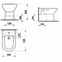 Биде Laufen Pro 8.3295.1.000.304.1 напольное - Gidratop.ru изображение