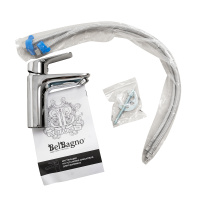 DUE Смеситель для раковины без донного клапана, хром DUE-LVM-CRM-W0 - Gidratop.ru изображение