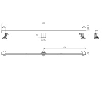 Душевой трап 90 см WONZON & WOGHAND, Брашированный никель (WW-65409T-BR) - Gidratop.ru изображение