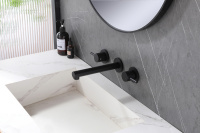 Смеситель ABBER Emotion AF88121B скрытого монтажа для раковины, черный матовый - Gidratop.ru изображение