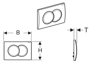 Клавиша смыва Geberit Delta 01, глянцевый хром, 115.107.21.1 - Gidratop.ru изображение
