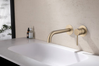 Смеситель ABBER Wasser Kreis AF8112G для раковины скрытого монтажа, золото матовое - Gidratop.ru изображение