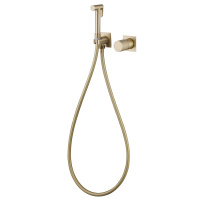 Смеситель ABBER Rund AF8725G с гигиеническим душем, золото матовое - Gidratop.ru изображение