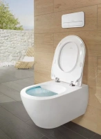 Подвесной безободковый унитаз Villeroy & Boch Subway 2.0 с покрытием AntiBac и CeramicPlus, альпийский белый, 5614R0T2 - Gidratop.ru изображение