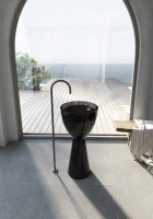 Раковина отдельностоящая прозрачная ABBER Kristall AT2703Onyx черная - Gidratop.ru изображение