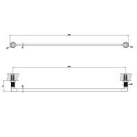 GESSI INCISO полотенцедержатель, 91 см, цвет: Black XL - Gidratop.ru изображение