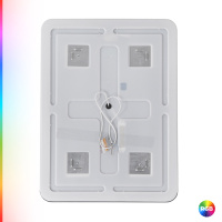 MULTICOLORE Зеркало со встроенной разноцветной подсветкой RGB и сенсорным выключателем CZR-SPC-MC-600-800-RGB-TCH, 12V, 220-240V, 600x800x30 - Gidratop.ru изображение