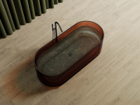 Прозрачная ванна ABBER Kristall AT9708Opal коричневая - Gidratop.ru изображение