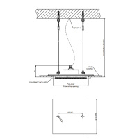 Gessi Minimali встраиваемая в потолок душевая система 350х350 мм., с функцией тропический ливень, цвет Mirror Steel (без накладной панели 57871) - Gidratop.ru изображение