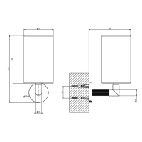 Gessi Ingranaggio стакан настенный черный, отделка Black Metal Brushed PVD - Gidratop.ru изображение