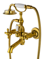 Смеситель для ванны с душем WONZON & WOGHAND RETRO, Глянцевое золото (WW-88639020-PG) - Gidratop.ru изображение