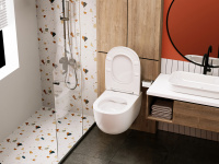 Унитаз ABBER Bequem AC1104 подвесной белый, безободковый - Gidratop.ru изображение