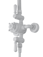 Душевая система с термостатом WONZON & WOGHAND RETRO, Белый матовый (WW-B3041-MW) - Gidratop.ru изображение