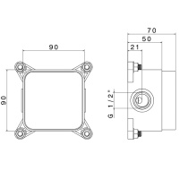 Newform Встраиваемая часть напольного смесителя однорычажного для раковины/ванны 1/2" - Gidratop.ru изображение