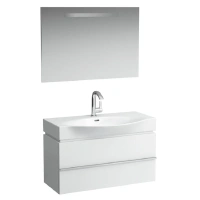 Тумба под раковину Laufen Palace 90 см, подвесная, 2 ящика, белый матовый, 4.0125.2.075.463.R - Gidratop.ru изображение