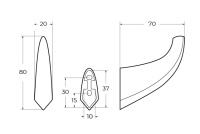 LINER-HK-01 Крючок, исполнение хром - Gidratop.ru изображение
