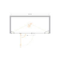 Душевая дверь CEZARES VERONA-W-B-13-60+60/40-P-Cr-L - Gidratop.ru изображение