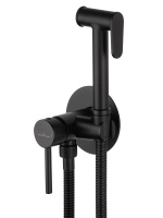 Смеситель с гигиеническим душем встраиваемый WONZON & WOGHAND STICK, Черный матовый (WW- 88829902-MB) - Gidratop.ru изображение