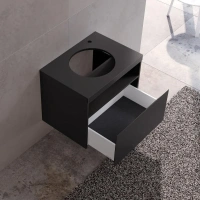 Тумба под раковину Keuco Stageline 32855970000, 65 см, 1 ящик, цвет вулканит матовый - Gidratop.ru изображение