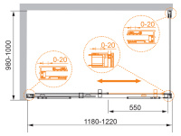 Душевой уголок CEZARES PREMIER-SOFT-W-AH-1-120/100-C-Cr-IV - Gidratop.ru изображение
