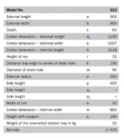 Поддон душевой Kaldewei Zirkon мод. 513-2 90 x 90 x 16 cм, 4522.3500.0001 anti-slip, R 500 мм - Gidratop.ru изображение