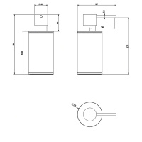 GESSI 316 дозатор для жидкого мыла настольный, цвет: белый/steel brushed - Gidratop.ru изображение