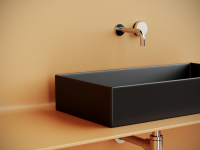 Раковина накладная прямоугольная 701x361x130, цвет черный матовый - Gidratop.ru изображение