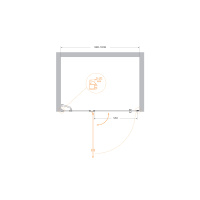 Душевая дверь CEZARES VERONA-W-B-12-100-P-Cr-L - Gidratop.ru изображение