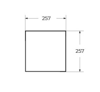 CADRO Вставка для подвесной металлической полки, Bianco, 257x257, CADRO-30/30-MENS-BIANCO - Gidratop.ru изображение