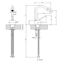 Gessi Goccia смеситель для биде на 1 отверстие, цвет: шлифованный хром - Gidratop.ru изображение