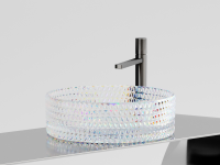 Умывальник чаша накладная круглая (цвет неон) Cristal 360x360x112мм - Gidratop.ru изображение