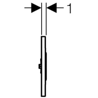 Клавиша смыва Geberit Sigma Type 10 116.035.KH.1 HyTroniс для писсуара, глянцевый хром, питание от батареи - Gidratop.ru изображение