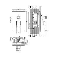 Gessi Rettangolo встраиваемый однорычажный смеситель с автоматическим переключателем ванна/душ(внешние части), цвет: черный - Gidratop.ru изображение