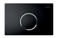 Клавиша Geberit Sigma Type 10 115.758.KM.1, цвет: черный, хром глянец - Gidratop.ru изображение