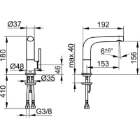Смеситель Keuco Edition 400 51505030100 для раковины, цвет бронза шлифованная - Gidratop.ru изображение