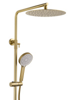 Душевая система с термостатом WONZON & WOGHAND STICK, Брашированное золото (WW-88739903-BG) - Gidratop.ru изображение