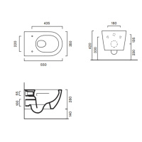 Catalano Sfera Унитаз подвесной 55*35, безободковый, цвет серый матовый - Gidratop.ru изображение