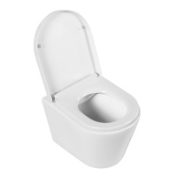 Унитаз подвесной безободковый BelBagno FLAY-R BB053CHR/BB865SC - Gidratop.ru изображение