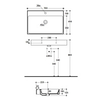Раковина 70х45 см, 1 отв., цвет: белый - Gidratop.ru изображение