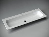 Раковина накладная мебельная Grace прямоугольная,  c одним отверстием под смеситель 1210x457x137 мм, цвет белый - Gidratop.ru изображение