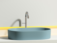 Умывальник чаша накладная овальная (цвет Зеленый Матовый) Element 608x385x122мм - Gidratop.ru изображение