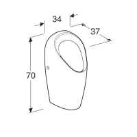 Писсуар Geberit Selva 116.081.00.1, без воды - Gidratop.ru изображение