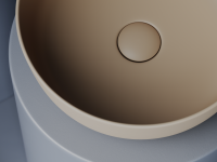 Раковина накладная круглая 356x356x135, цвет капучино матовый - Gidratop.ru изображение