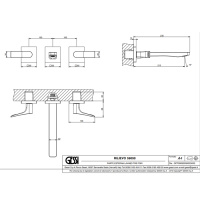 GESSI Rilievo встраиваемый смеситель для раковины на 3 отв, с изливом 213мм (внешние части), цвет: хром - Gidratop.ru изображение