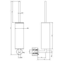Gessi Tondo ершик настенный черный, цвет: хром - Gidratop.ru изображение