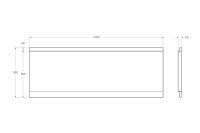 Передняя панель для акриловой ванны с комплектом крепежа для установки на каркасе CEZARES ECO-155-F-SCR-W37 - Gidratop.ru изображение