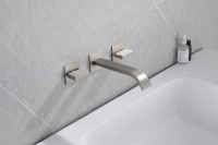 Смеситель ABBER Wasserfall AF8612SP для раковины скрытого монтажа, сатин - Gidratop.ru изображение