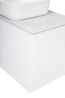 Столешница из керамогранита без отверстия под смеситель 1016x468 KEP-100-BO-W0 Bianco Opaco - Gidratop.ru изображение