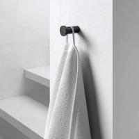 Набор аксессуаров для ванной комнаты Keuco Plan 19701371490 2+1, черный матовый - Gidratop.ru изображение