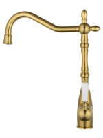 Смеситель для кухни c подключением фильтра WONZON & WOGHAND, Брашированное золото (WW-88458006-BG) - Gidratop.ru изображение